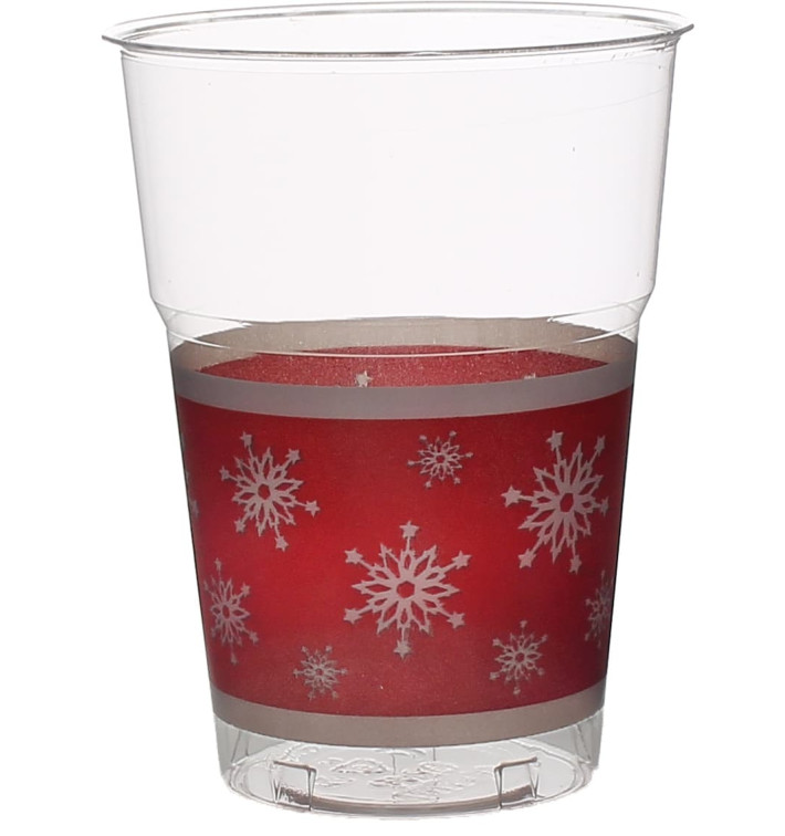 Plastic PS beker Kristal "Diamant" "Snowflake" 200ml (200 stuks)