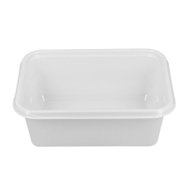 Plateau Plastique PS Blanc 127x91x42mm 300ml (100 Unités)