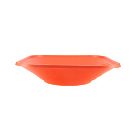 Bol Plastique PP Carré "X-Table" Orange 18x18cm (8 Utés)