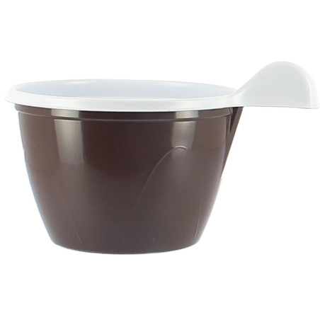 Tasse Plastique PS Chocolat 100 ml (20 Unités)