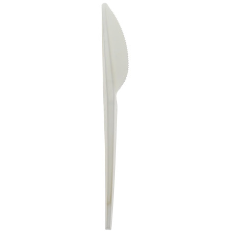 Couteau Biodégradable CPLA Blanc 17,5cm (15 Utés)