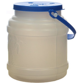 Plastic melk Container met handvat en Deksel 500 ml (100 stuks)