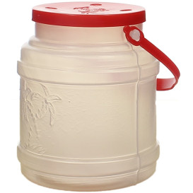 Plastic melk Container met handvat en Deksel 500 ml (10 stuks) 