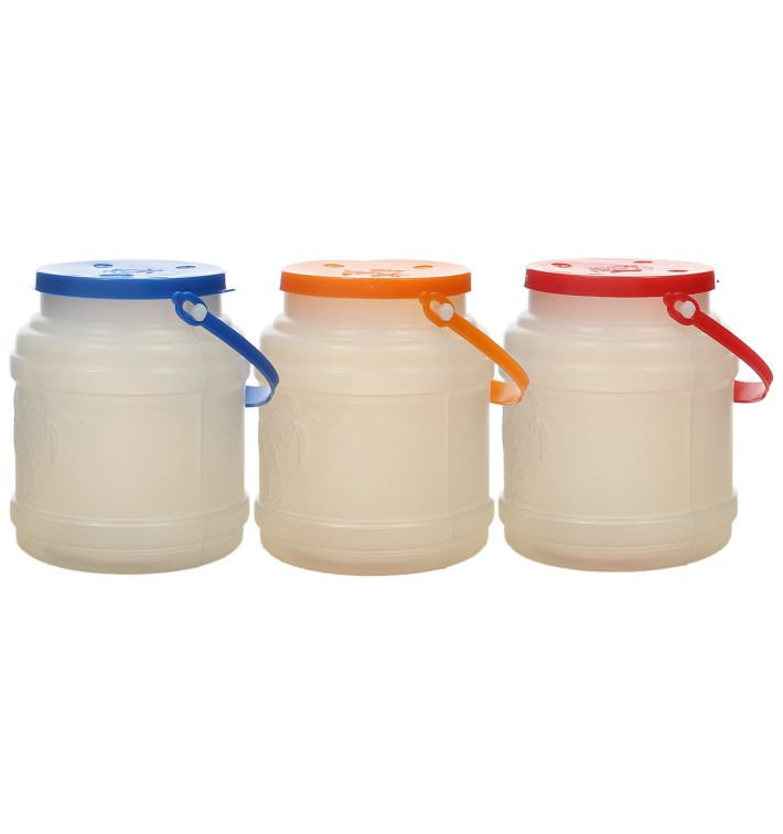 Plastic melk Container met handvat en Deksel 500 ml (10 stuks) 