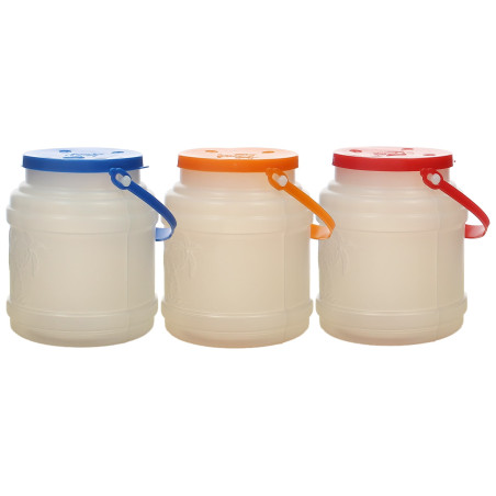 Plastic melk Container met handvat en Deksel 500 ml (10 stuks) 