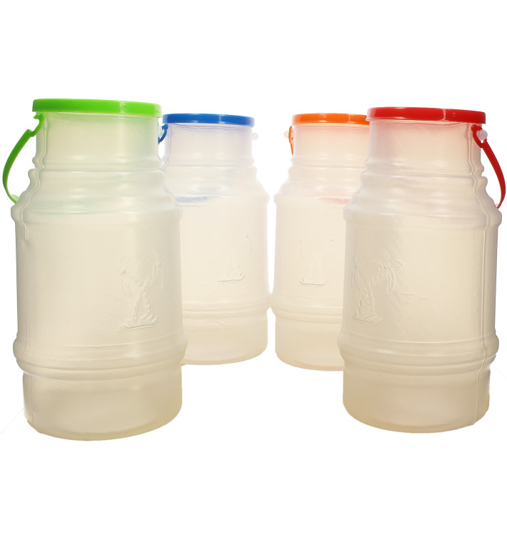 Bouteille Transp. Couvercle et Anse 1000 ml (10 Utés)