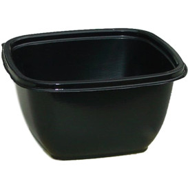 Plastic Kom PET zwart 375ml 12,5x12,5x5cm (500 stuks)