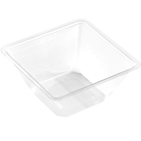 Bol mini en Plastique PET Thermo-Scellable 250ml 9x9x6cm (50 Utés)