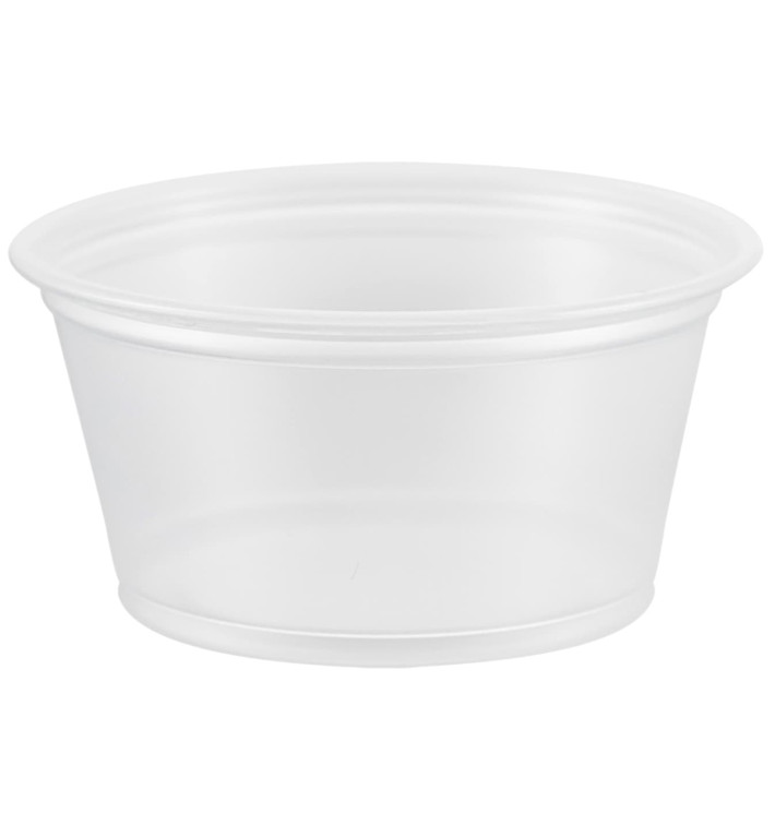 Pot à Sauce Plastique PP Trans. 60ml Ø6,6cm (125 Utés)