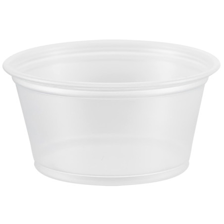 Pot à Sauce Plastique PP Trans. 60ml Ø6,6cm (125 Utés)