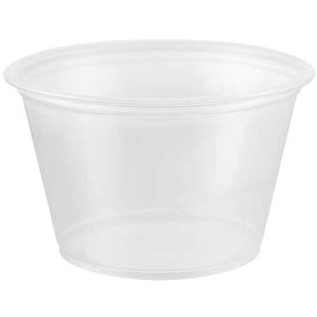 Pot Plastique PP Transparent à Sauce 120ml Ø7,5cm (2.500 Utés)