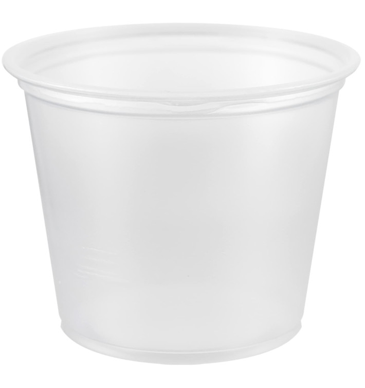 Pot à Sauce Plastique PP Trans. 165ml Ø7,3cm (2500 Utés)