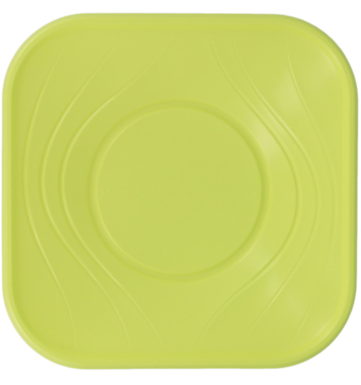 Bol Plastique PP Carré "X-Table" Vert 18x18cm (8 Utés)