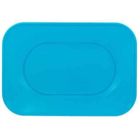 Plateau Plastique PP "X-Table" Turquoise 33x23cm (2 Utés)