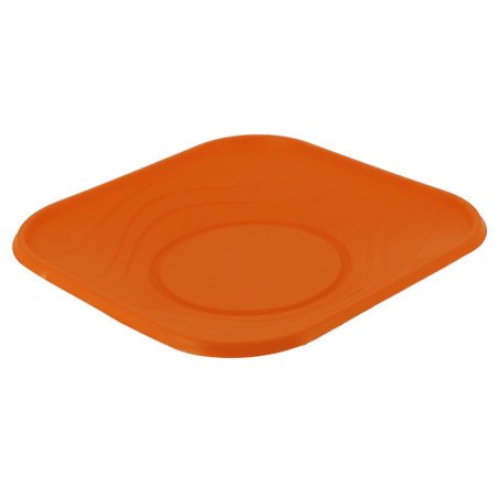 Herbruikbare Bord Economische PP "X-Table" Oranje 18x18cm (120 stuks)