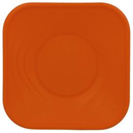 Plastic bord PP "X-Table" Vierkant oranje 23 cm (8 stuks) 