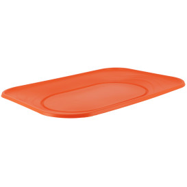 Plastic dienblad microgolfbaar "X-Table" oranje 33x23cm (2 stuks) 