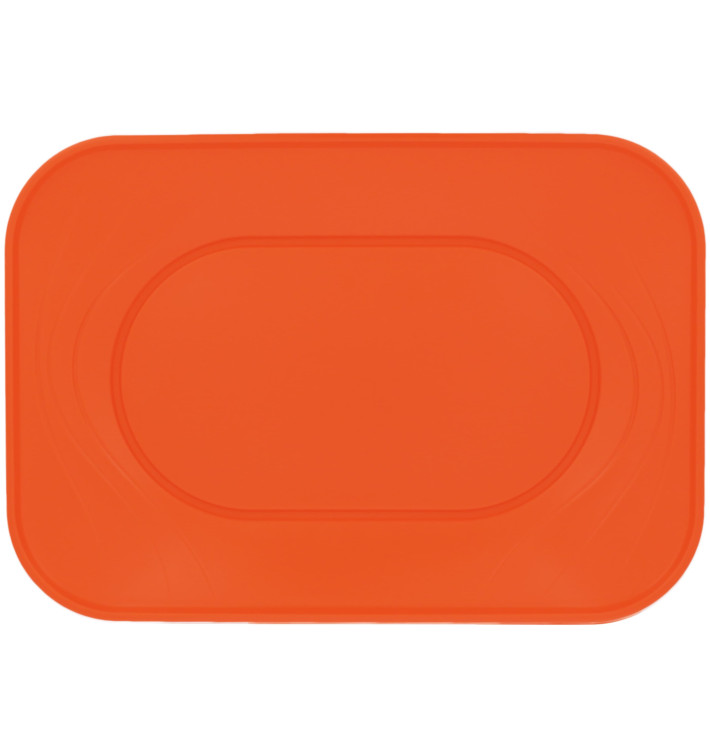 Plastic dienblad microgolfbaar "X-Table" oranje 33x23cm (2 stuks) 