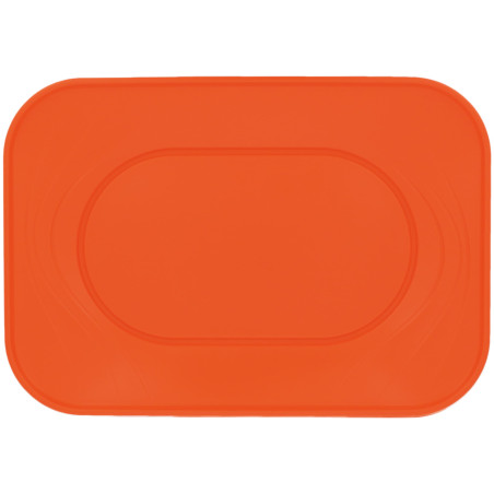 Plastic dienblad microgolfbaar "X-Table" oranje 33x23cm (2 stuks) 