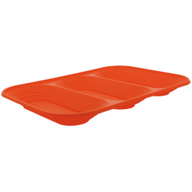 Plastic dienblad microgolfbaar "X-Table" 3C oranje 33x23cm (2 stuks) 