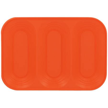 Plastic dienblad microgolfbaar "X-Table" 3C oranje 33x23cm (2 stuks) 