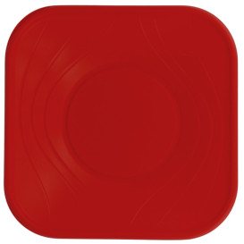 Assiette Plastique PP "X-Table" Rouge 180mm (8 Utés)