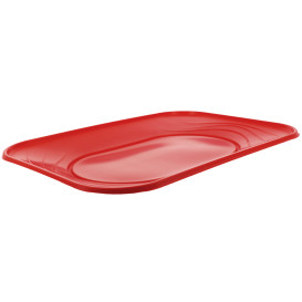 Plastic dienblad microgolfbaar "X-Table" rood 33x23cm (2 stuks) 