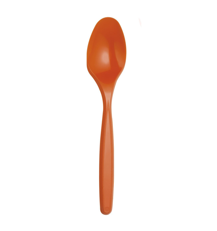 Petite Cuillère Plastique PS Orange 120mm (1200 Unités)