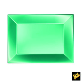 Plateau Plastique Vert Nice Pearl PP 280x190mm (240 Utés)