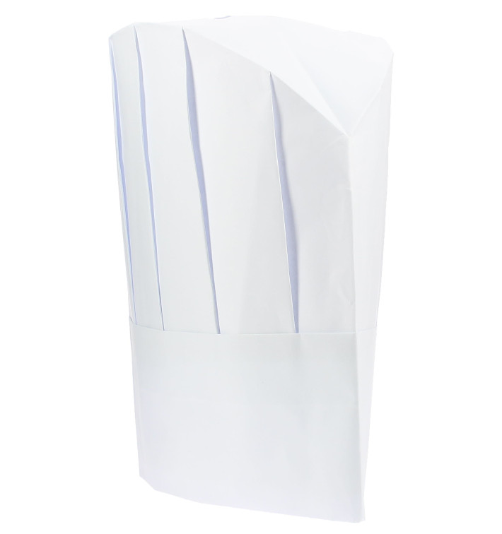 Toque Cuisinier Continental Papier Blanc (100 unités)