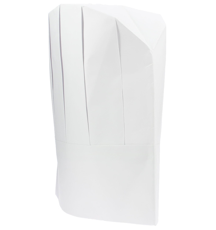 Toque Cuisinier Continental Enfant Papier Blanc (400 unités)