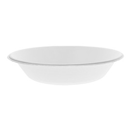 Assiette Creuse Canne à Sucre Blanc Ø180mm (50 Unités)