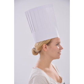 Toque Cuisinier Continental Papier Blanc (100 unités)