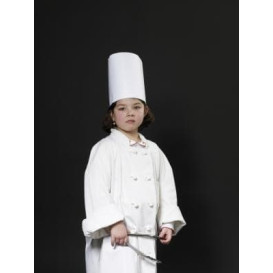 Toque Cuisinier Continental Enfant Papier Blanc (400 unités)