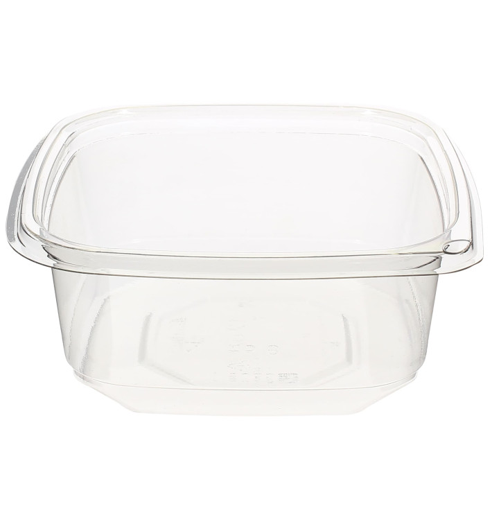 Plastic deli Container PET onverbrekelijk 375ml 12x12x4cm (50 stuks) 