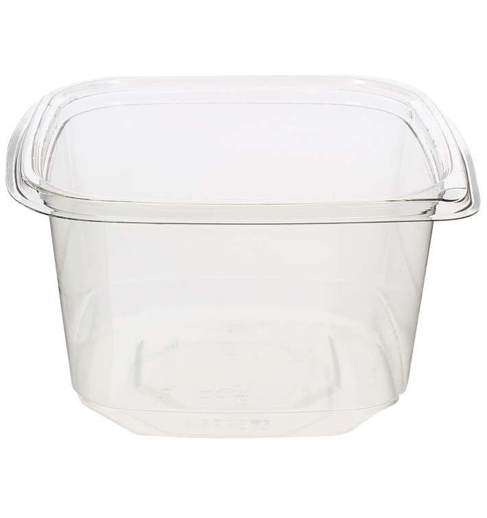 Plastic deli Container PET onverbrekelijk 600ml 12x12x7cm (50 stuks) 