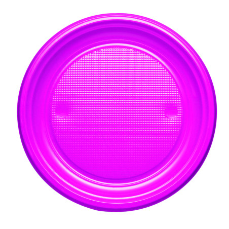 Assiette Plastique PS Plate Fuchsia Ø170mm (50 Unités)