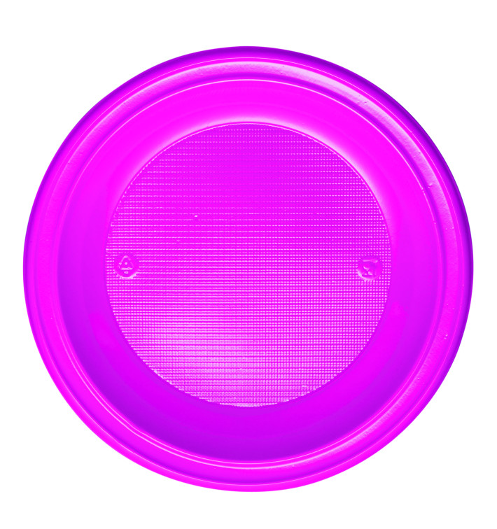 Assiette Plastique PS Creuse Fuchsia Ø220mm (600 Unités)