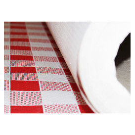 Nappe en papier en Rouleau Carré rouge 1x100m 40g (6 Unités)