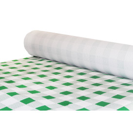 Nappe en papier en Rouleau Carré vert 1x100m 40g (6 Unités)