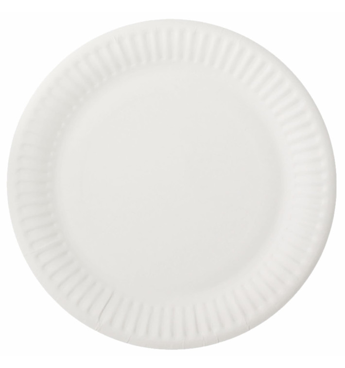 Assiette en Papier Blanc Ø15cm (100 Unités)