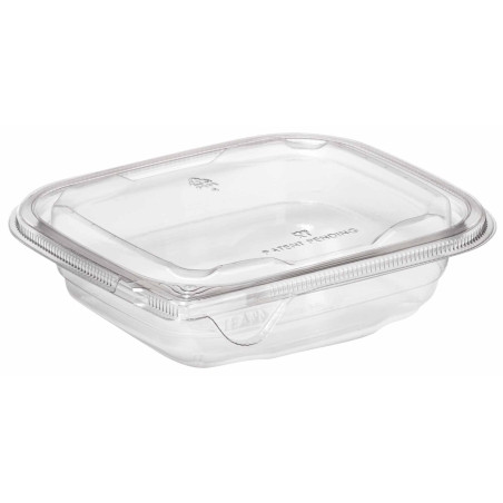 Plastic deli Container PET onverbrekelijk 375ml 14x12x4cm (84 stuks)