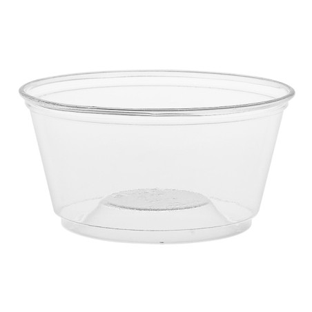 Petit pot plastique avec couvercle pour dessert 150 ml.