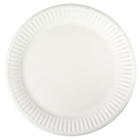 Assiette en Papier Blanc Ø18,5cm (100 Unités)