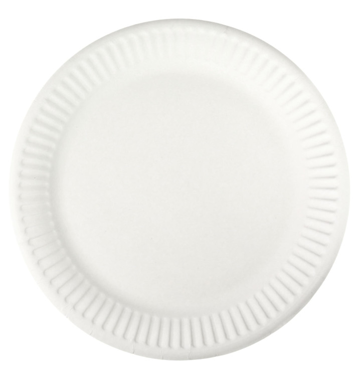 Assiette en Papier Blanc Ø18,5cm (100 Unités)