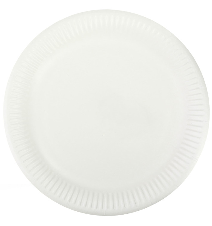 Assiette en Papier Blanc Ø23cm (50 Unités)