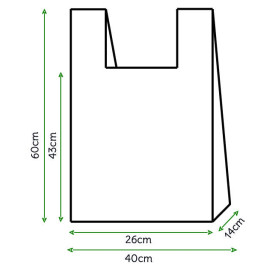 Sac à Bretelles 40x60cm Blanc (200 Unités)