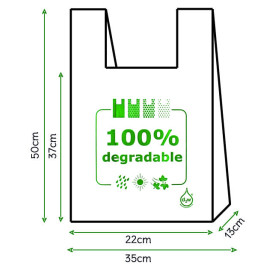 Sac à Bretelles 100% Dégradable 35x50cm (200 Unités)