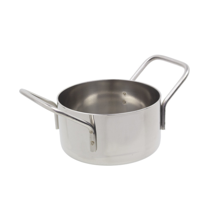 Mini Cocotte en Acier Inoxydable Ø8x4,5cm (6 Utés)