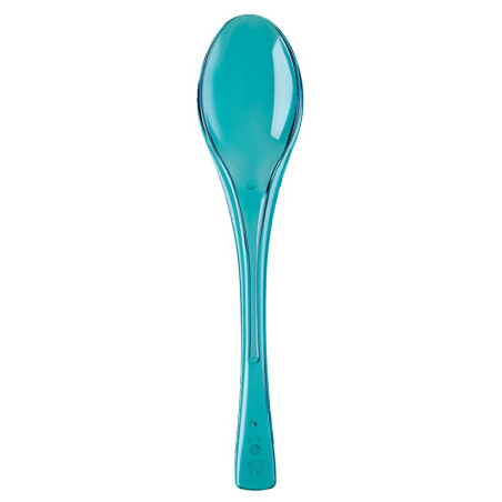 Cuillère Plastique Fly  turquoise Transp 145mm (3000  Unités)